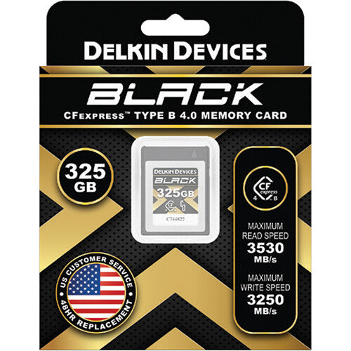 Delkin Devices 325GB BLACK 4.0 CFexpress Type B Memory Card