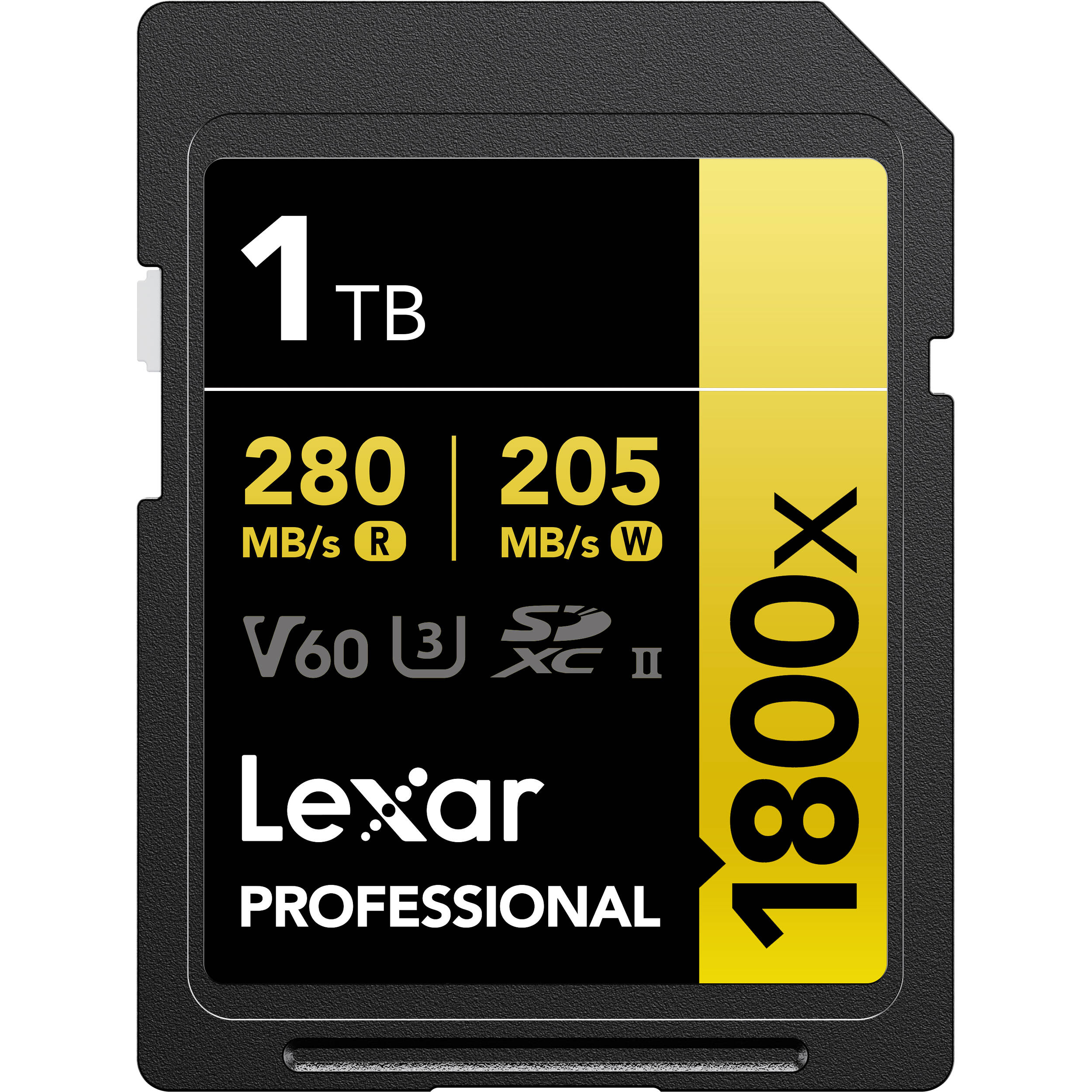 Lexar 1TB Professional 1800x UHS-II SDXC Memory Card (GOLD Series)