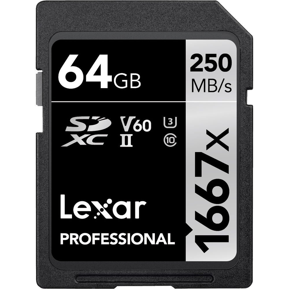 Lexar 64GB Professional 1667x UHS-II SDXC Memory Card