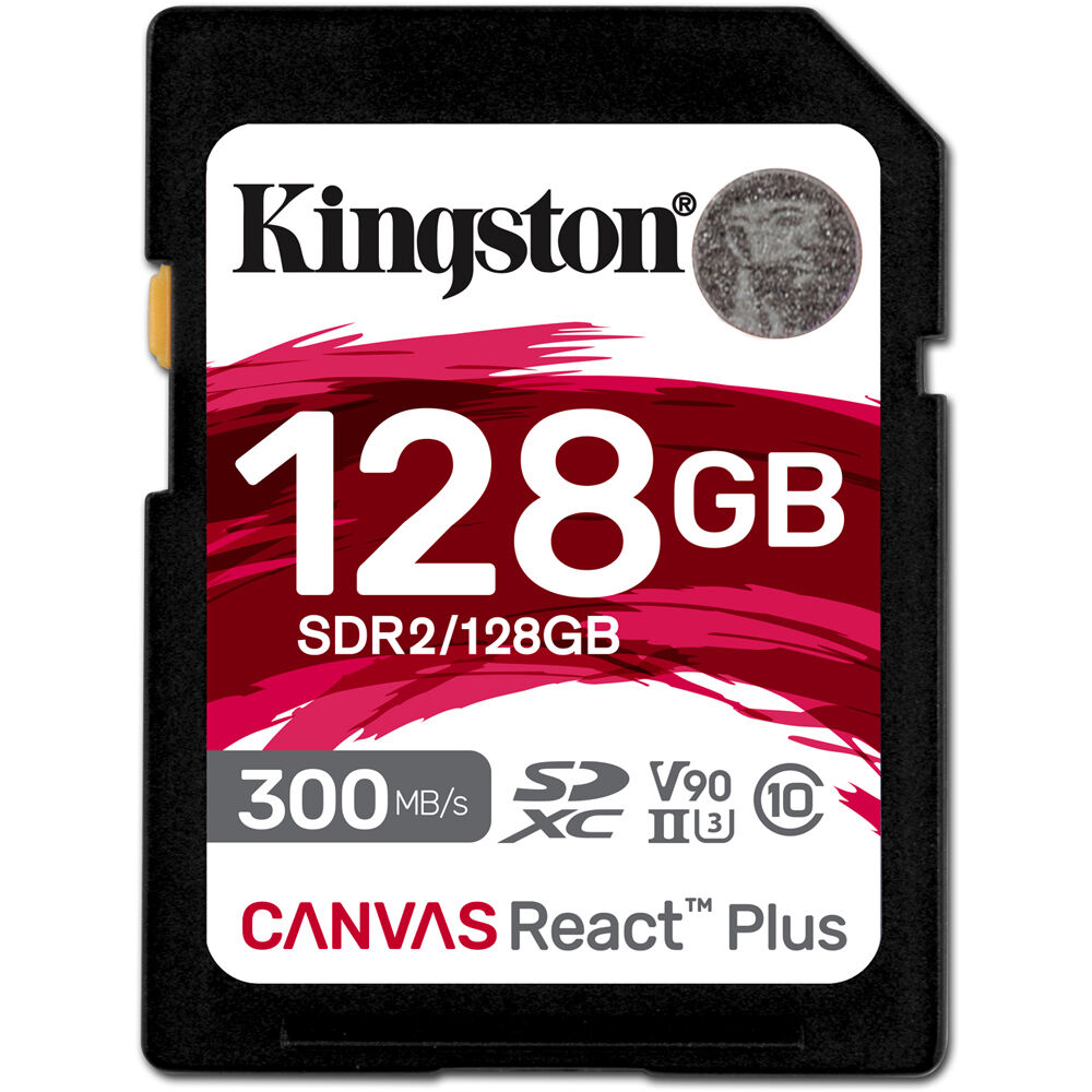 Kingston Canvas React Plus 128GB SDXC Memory Card UHS-II