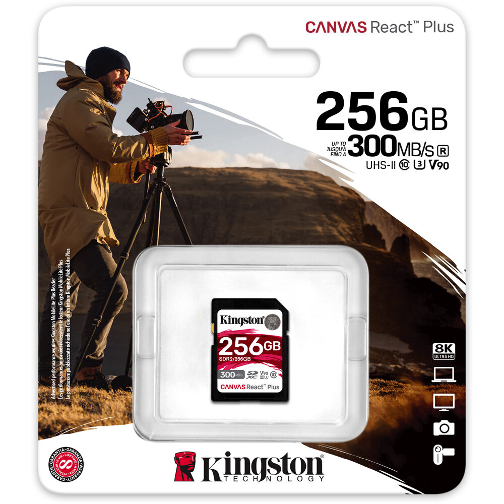 Kingston Canvas React Plus 128GB SDXC Memory Card UHS-II